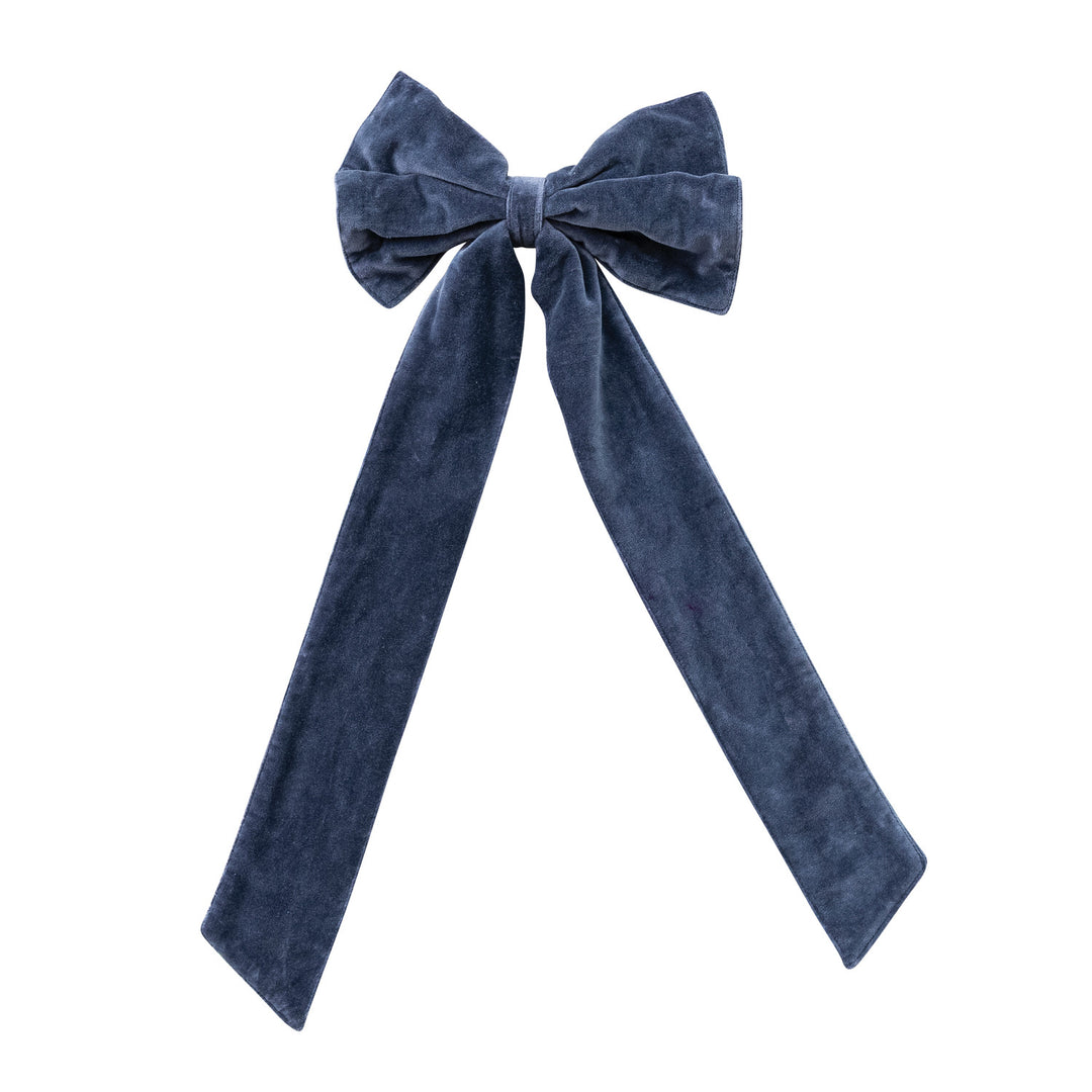 Velvet Clip On Bow