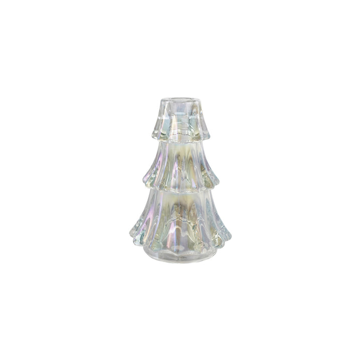 Iridescent Glass Tree Taper Holder