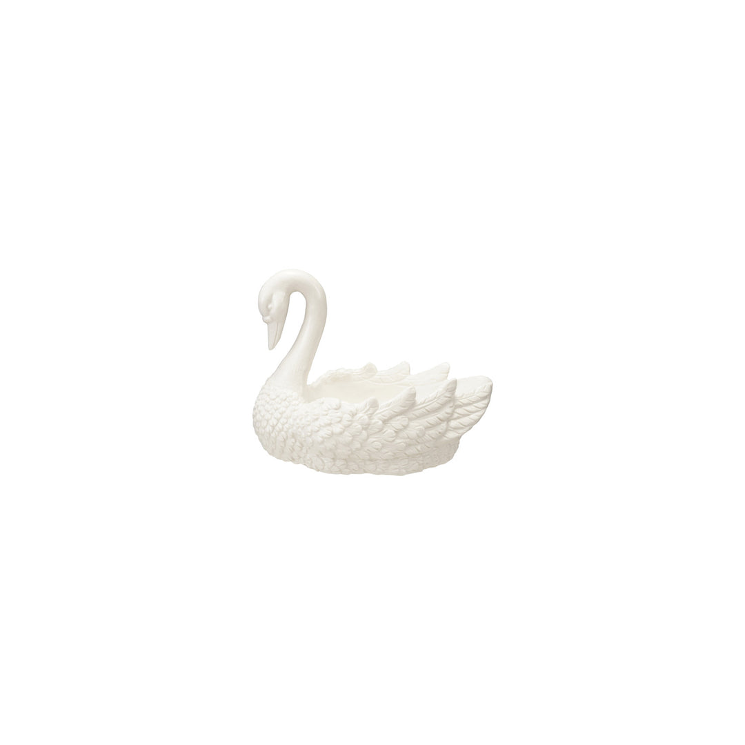Graceful White Swan Dish