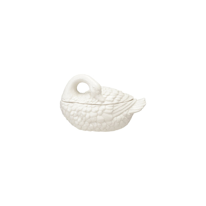 Graceful White Swan Dish