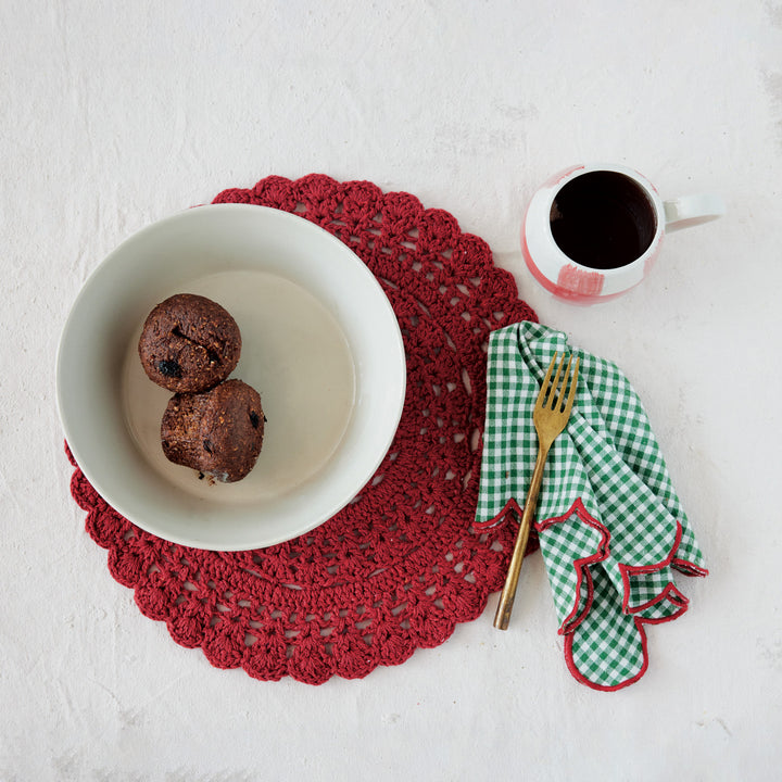 Red Crochet Placemat