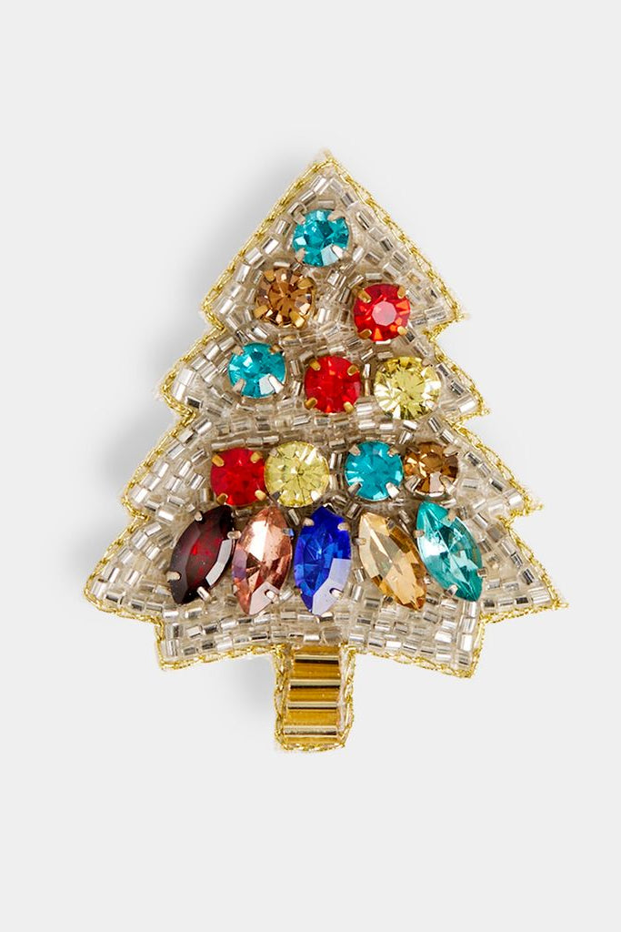 Holiday Beaded Brooch