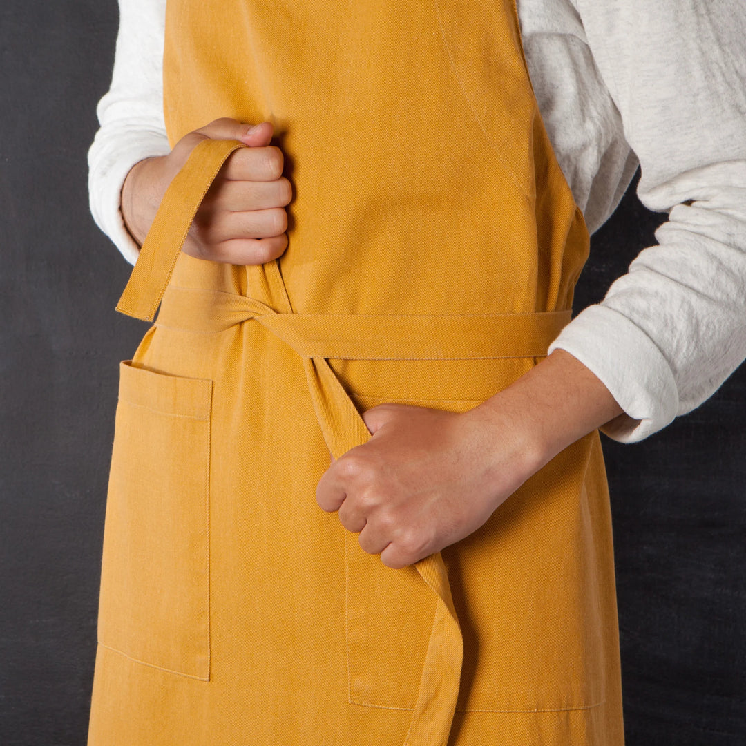 Stonewashed Ochre Apron