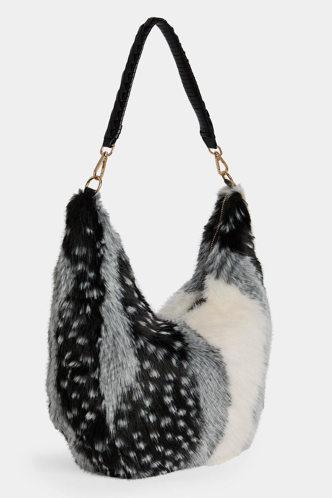 Galyna Faux Fur Hobo Bag