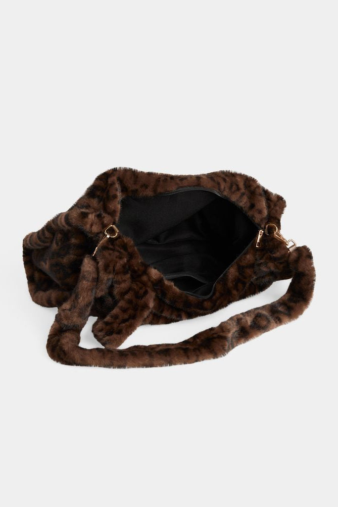Brooke Faux Fur Leopard Tote