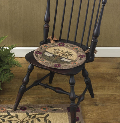 Willow & Sheep Hooked Chair Pad