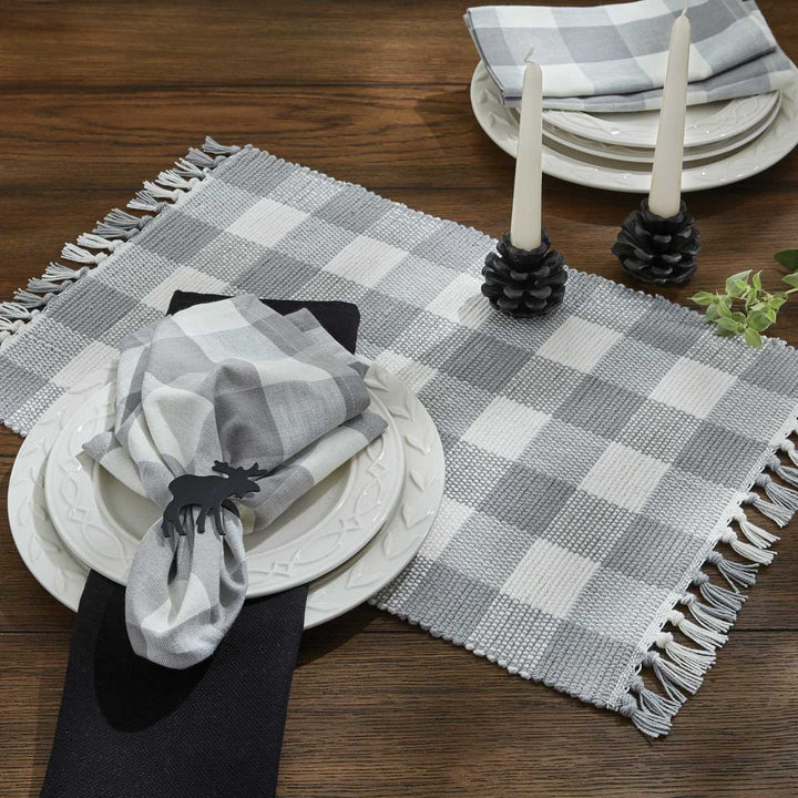 Wicklow Check Dove Yarn Placemat