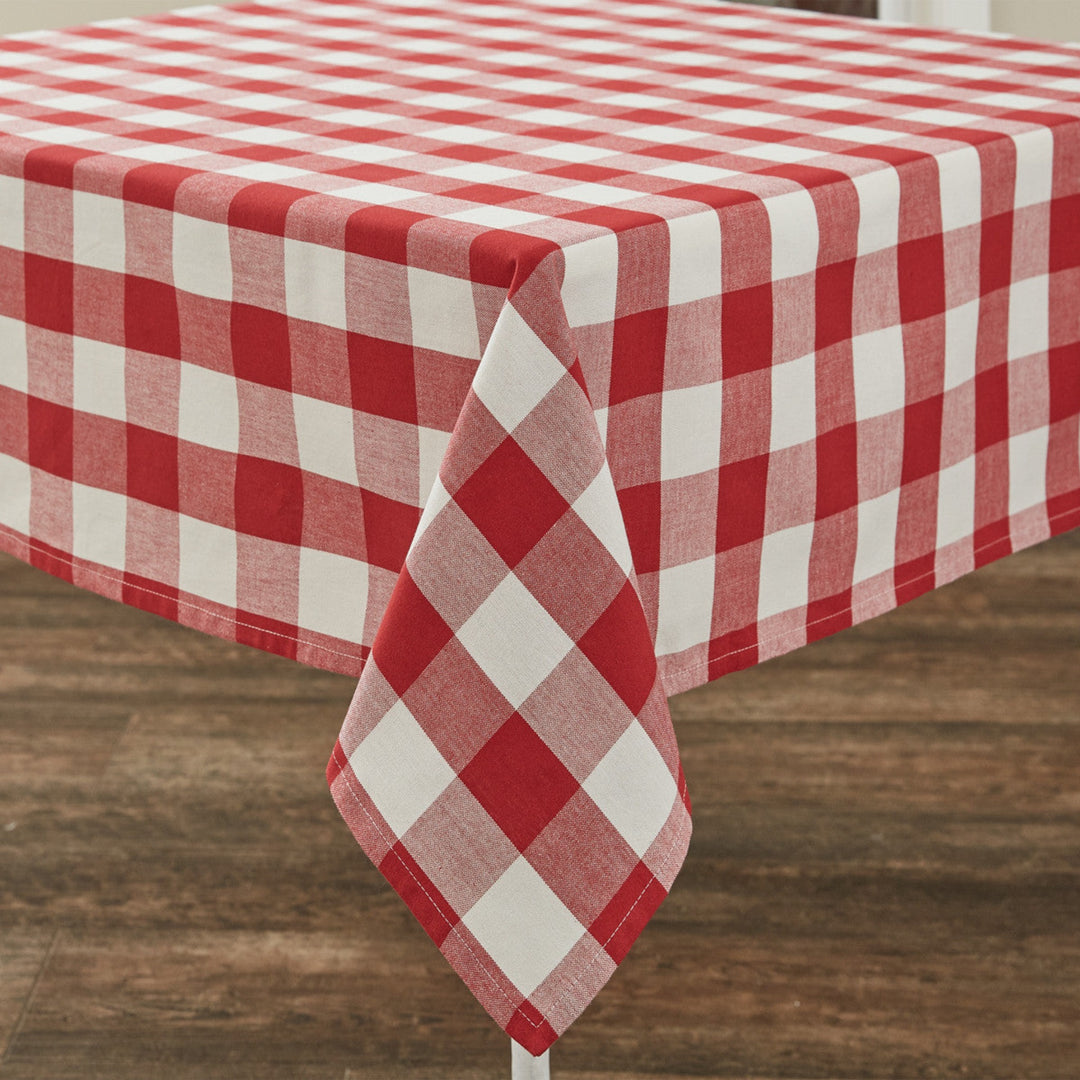 Wicklow Check Red & Cream Tablecloth