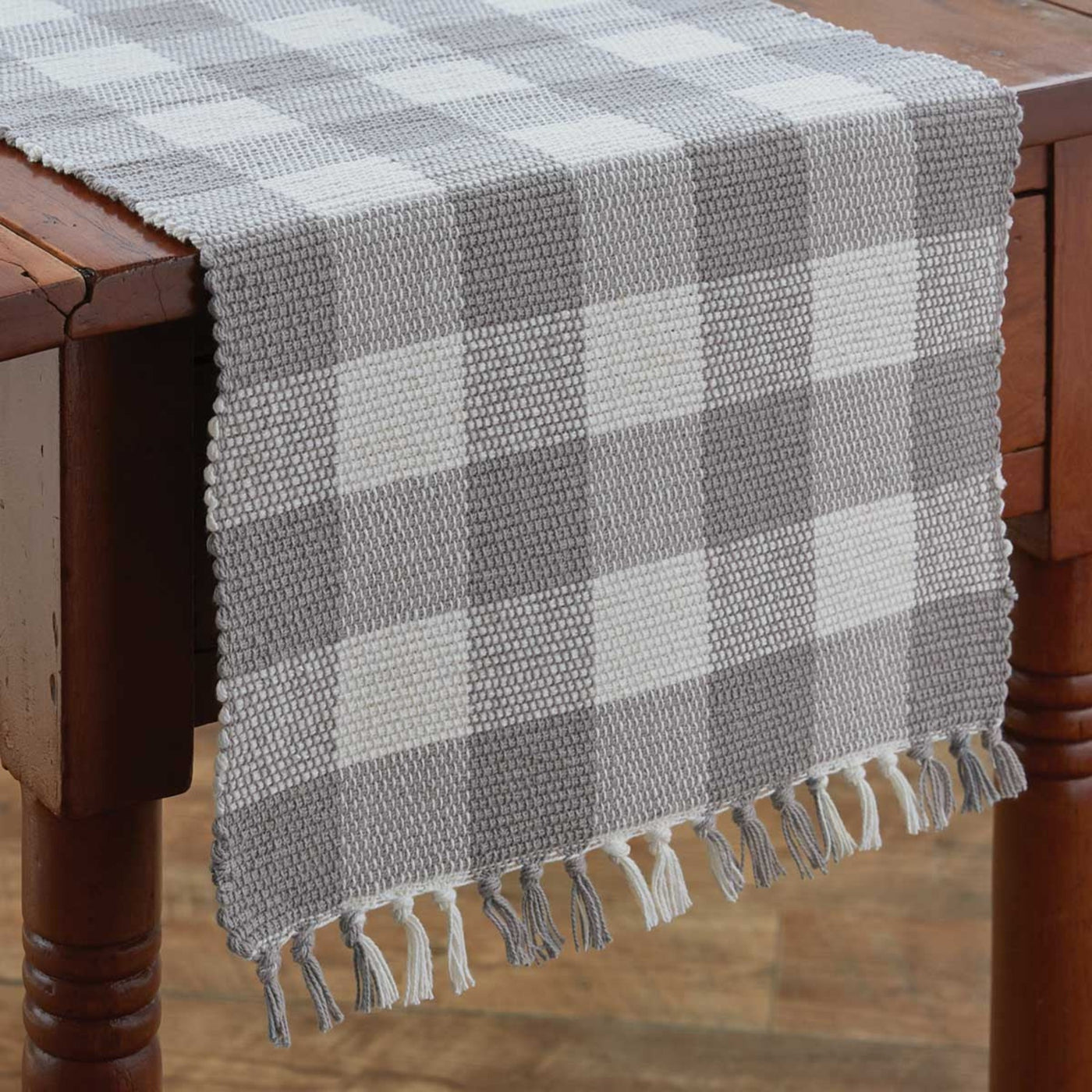 Wicklow Check Dove Yarn Table Runner