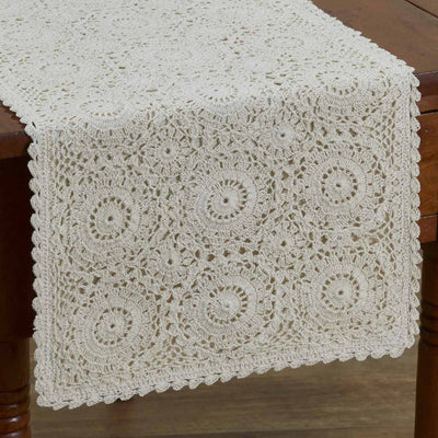 Cream Lace Table Runner