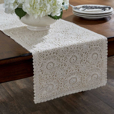 Cream Lace Table Runner