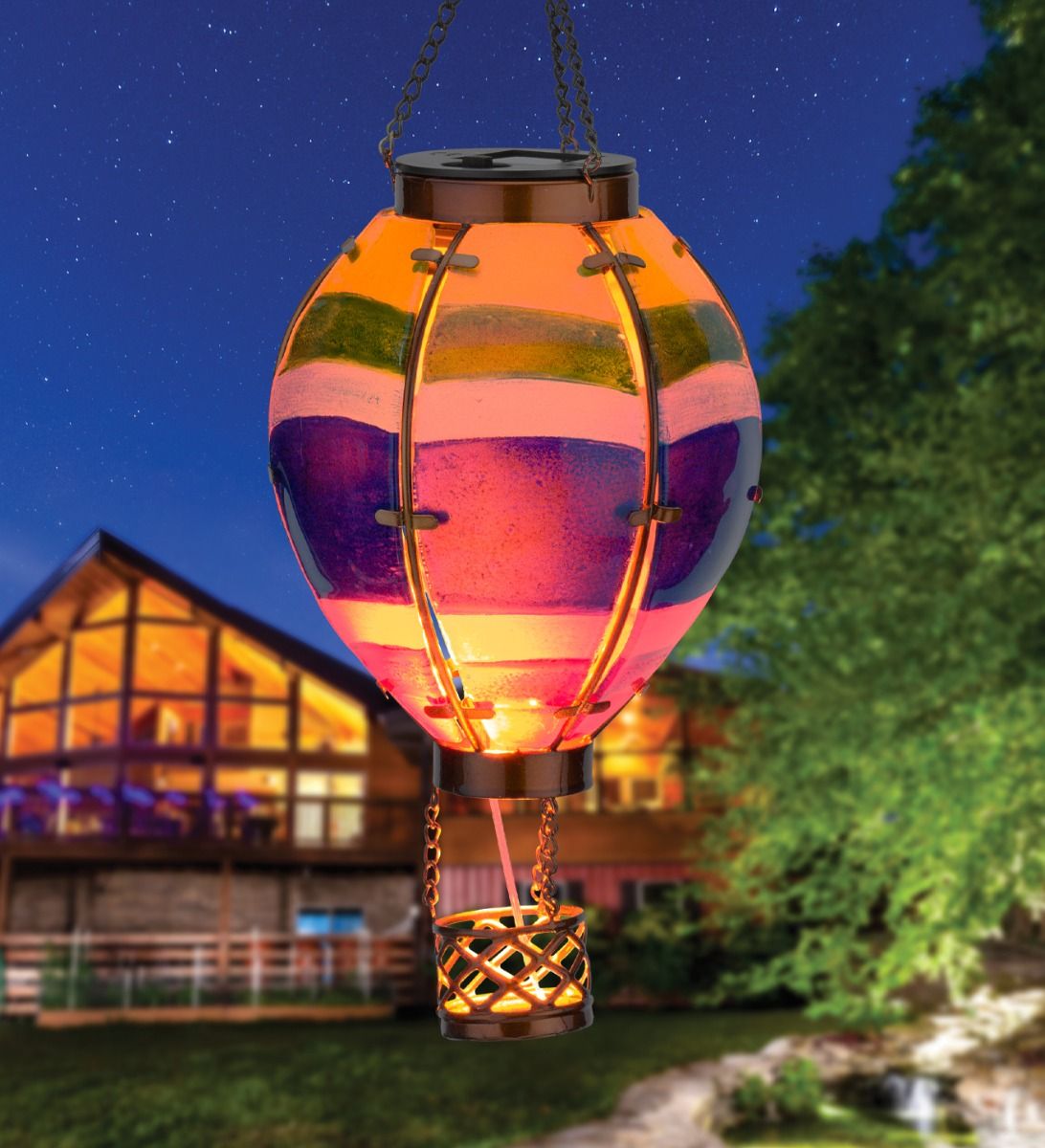 Hot Air Balloon Hanging Solar Lantern