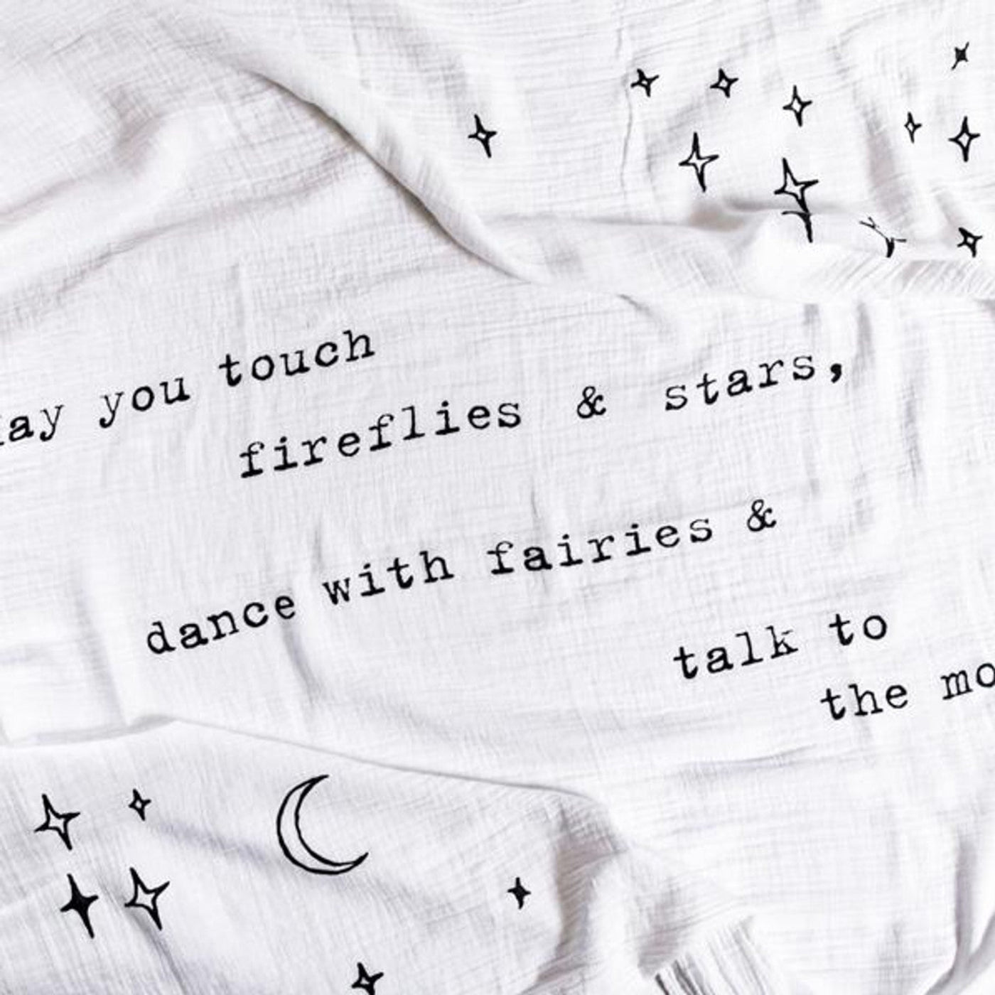 May You Touch Fireflies Swaddle Blanket