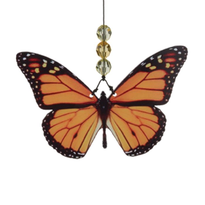 Orange Monarch Butterfly Wind Chime