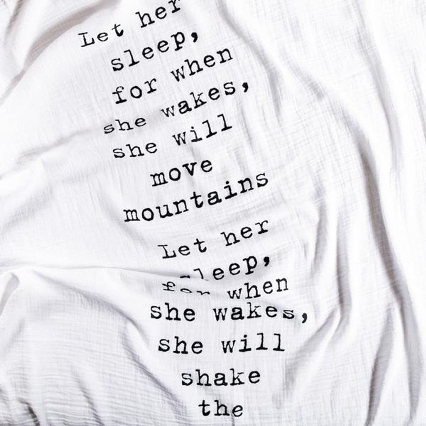 Let Her Sleep Swaddle Blanket