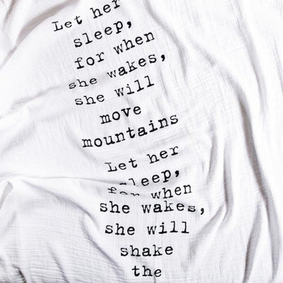 Let Her Sleep Swaddle Blanket