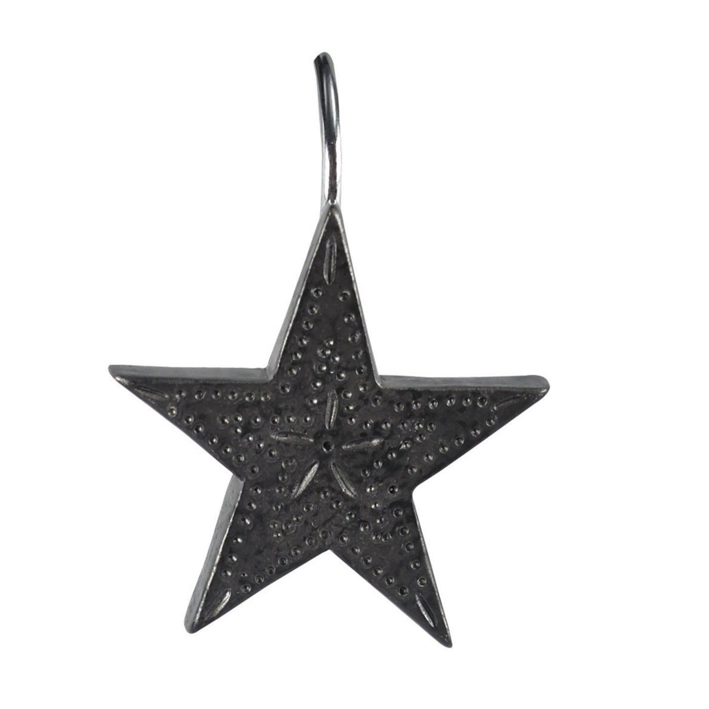 Punched Star Shower Curtain Hooks