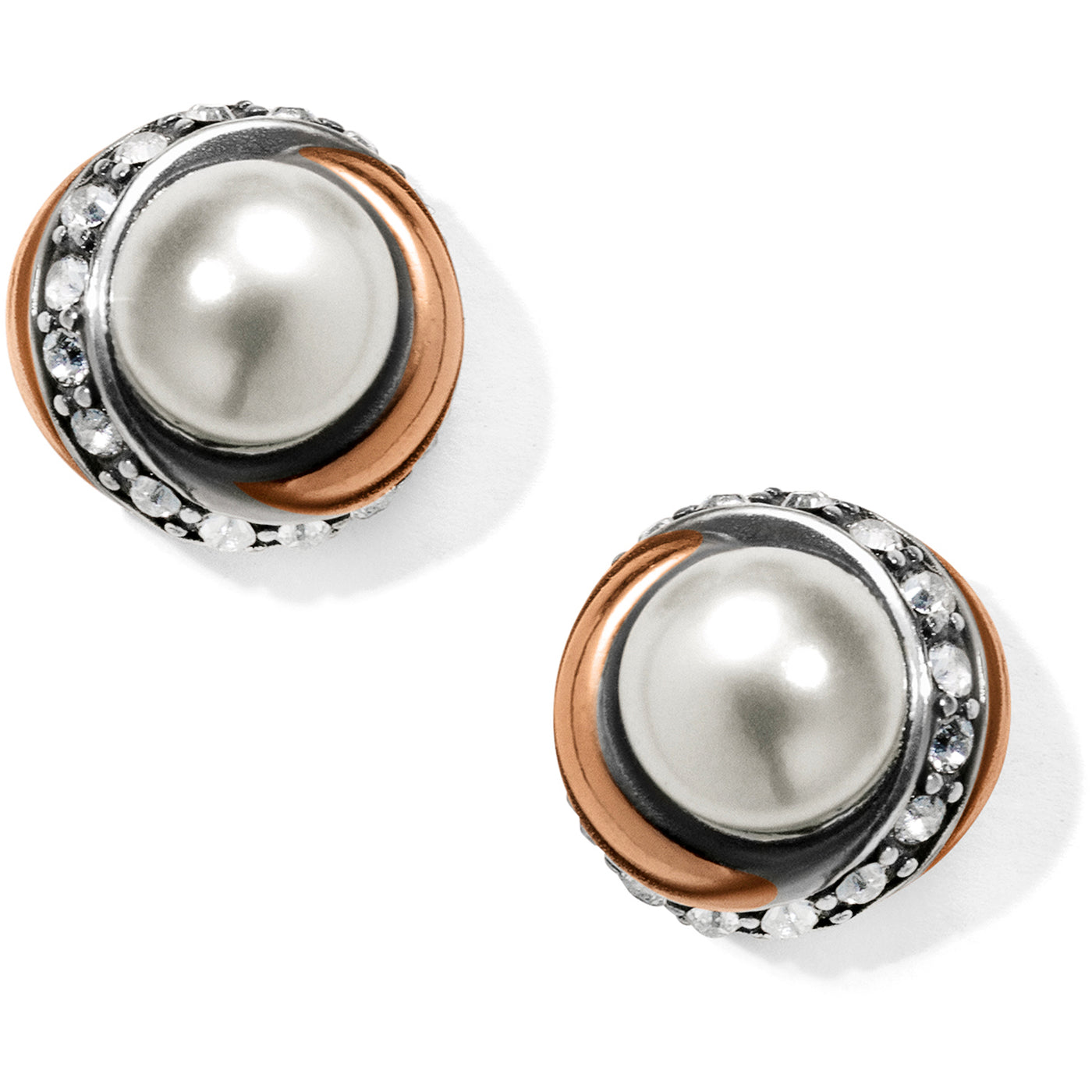 Brighton - Neptune's Rings Pearl Button Earrings