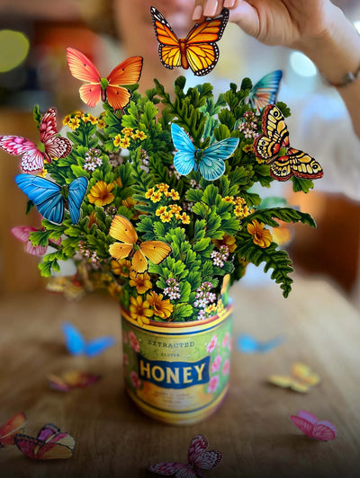Butterflies & Buttercups Garden Pop-up Bouquet