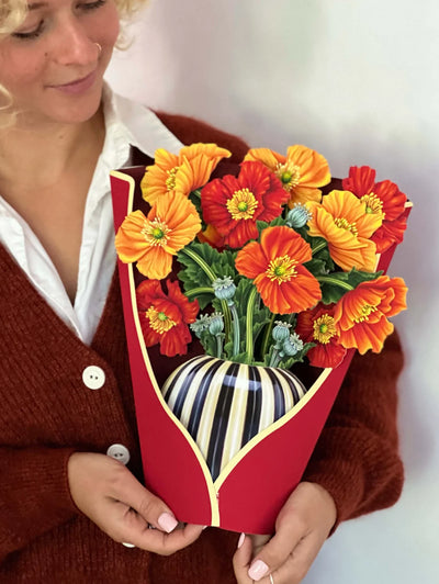 French Poppies Pop-up Flower Bouquet