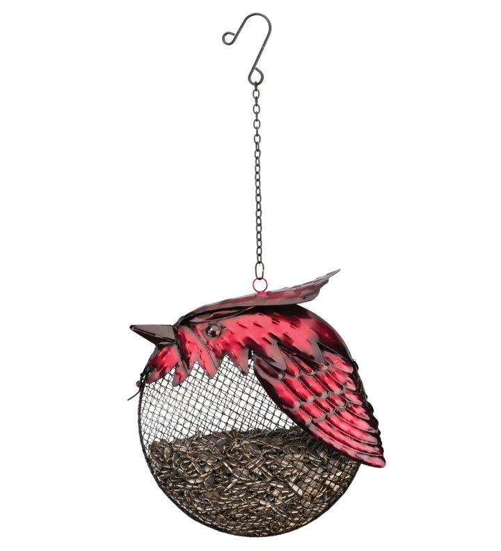 Fat Bird Seed Feeder - Cardinal