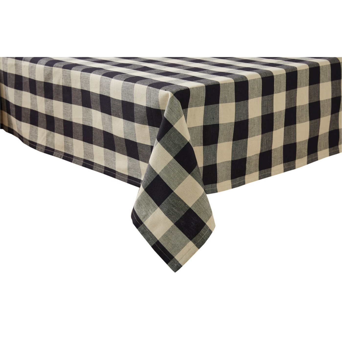 Wicklow Check Black & Tan Tablecloth