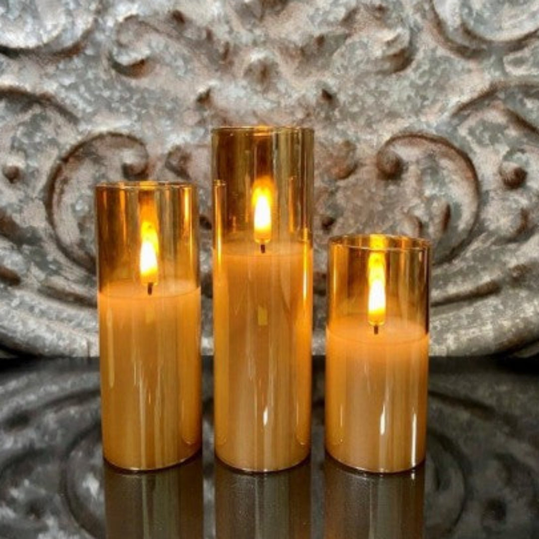 Champagne Radiance Petite Trio Candle Set