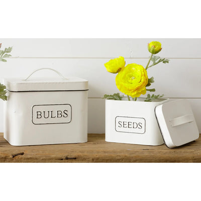 Seeds & Bulbs Tin Containers