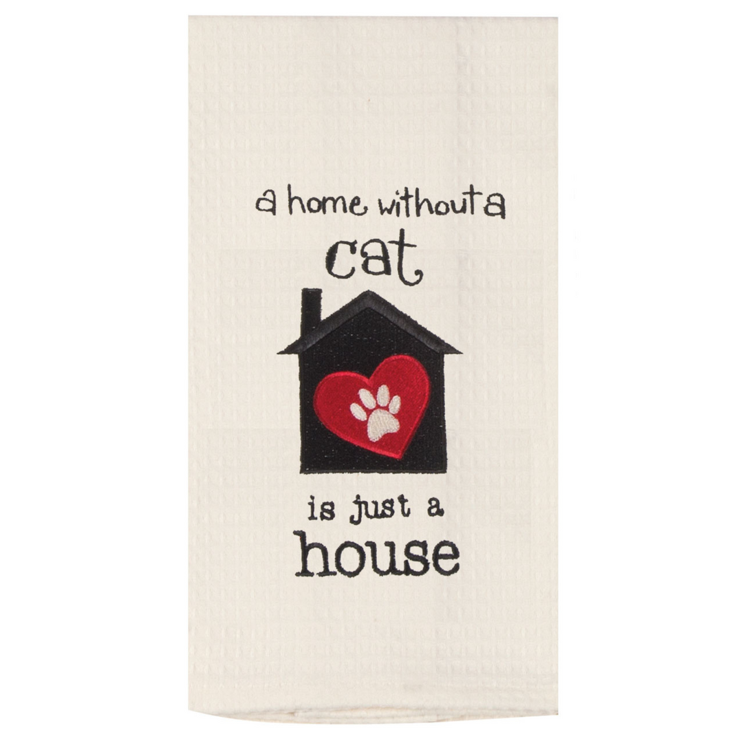 A Home Without A Cat Dishtowel