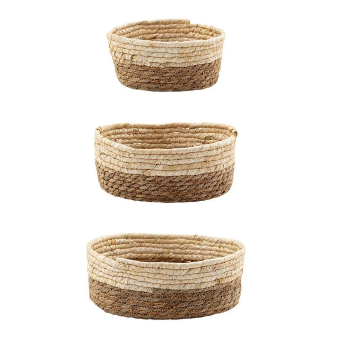 Two Tone Seagrass Basket