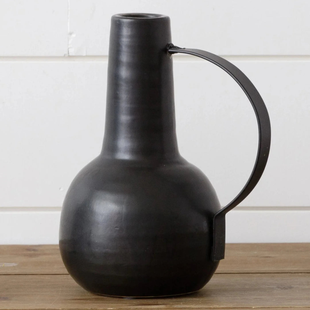 Modernized Matte Black Vase