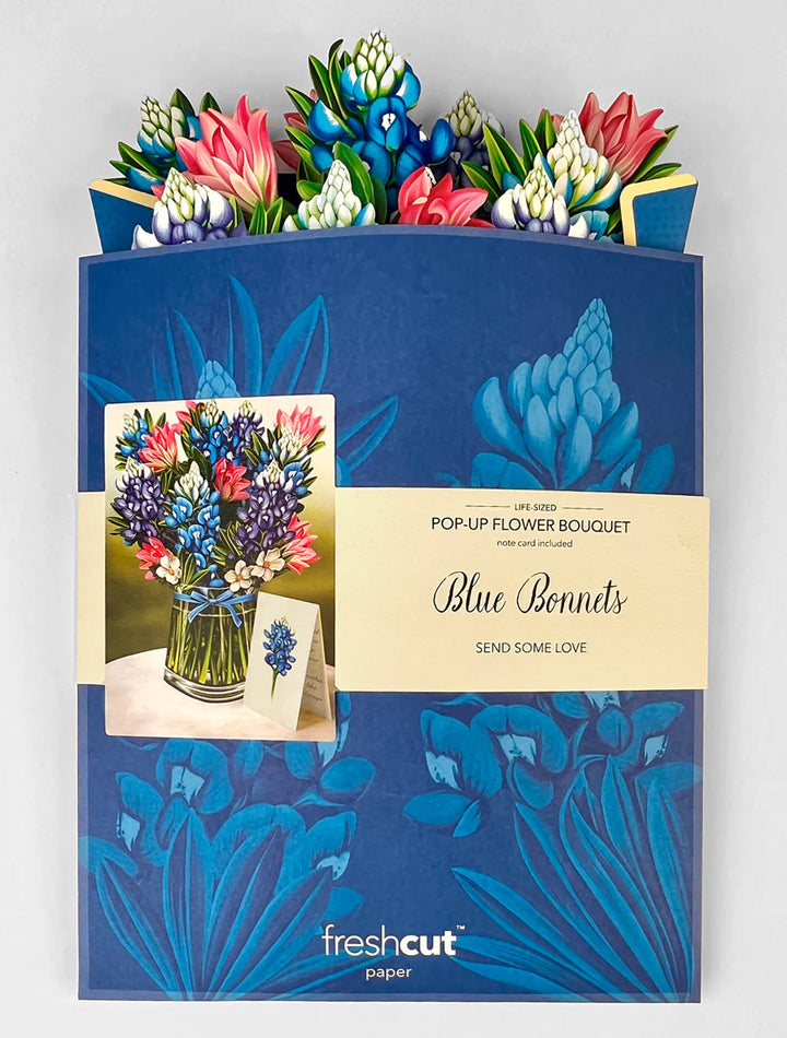 Blue Bonnet Pop-up Flower Bouquet