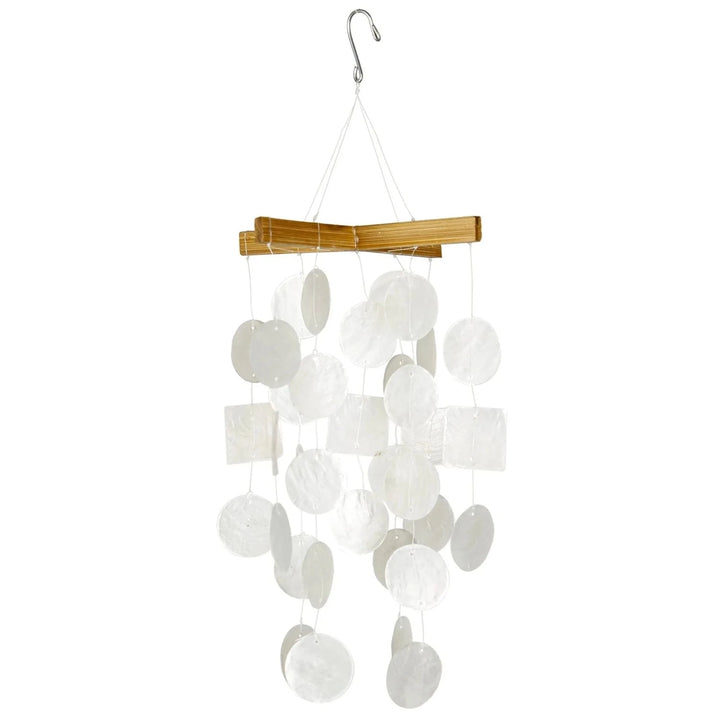 Mini White Capiz Mobile Chime