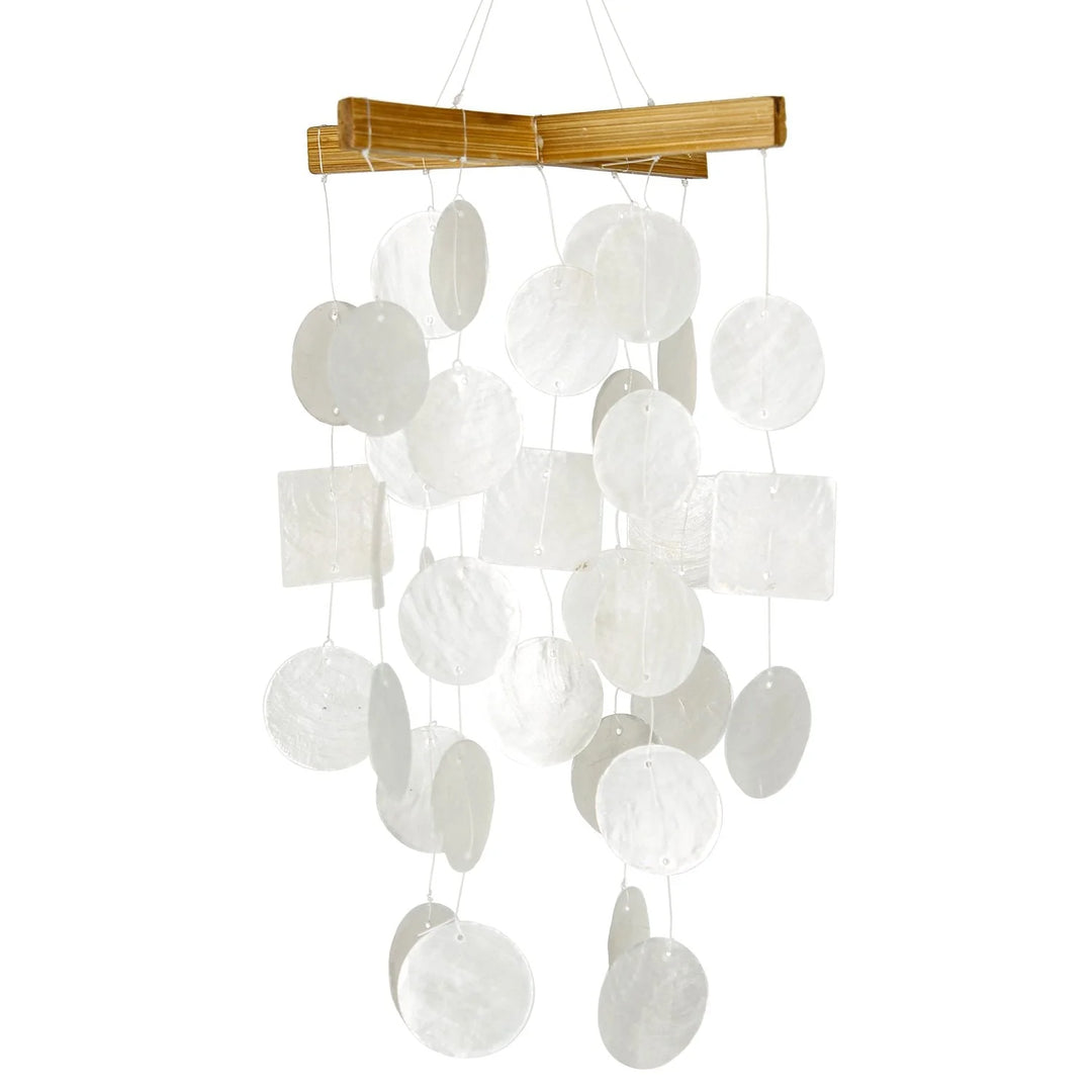 Mini White Capiz Mobile Chime