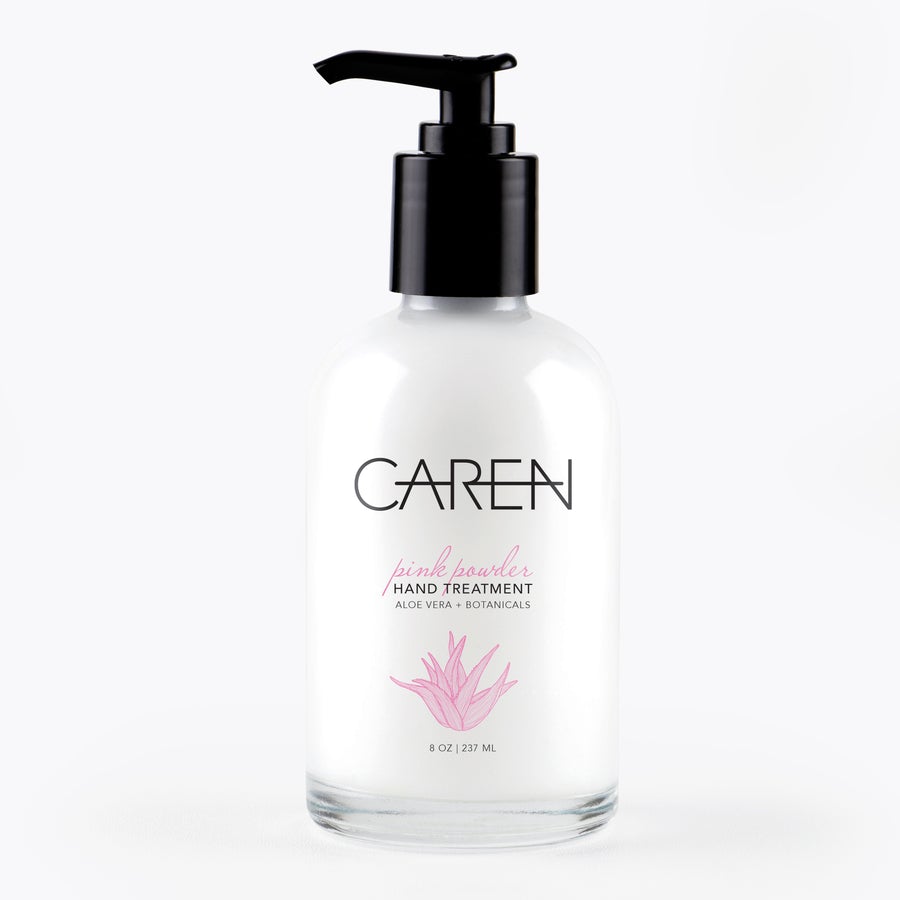 Caren - Pink Powder Hand Treatment Glass Bottle