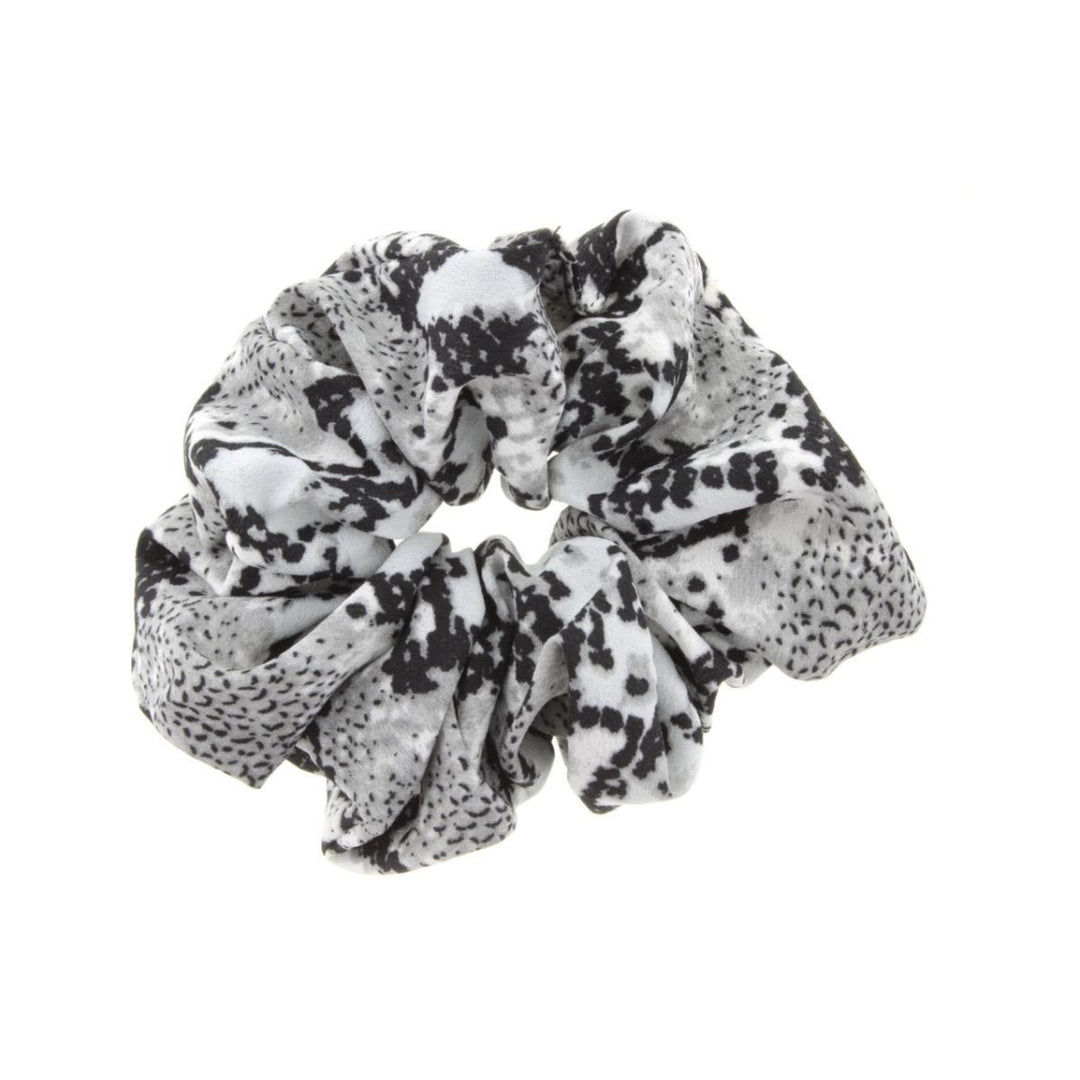 Black & Gray Snakeskin Scrunchie