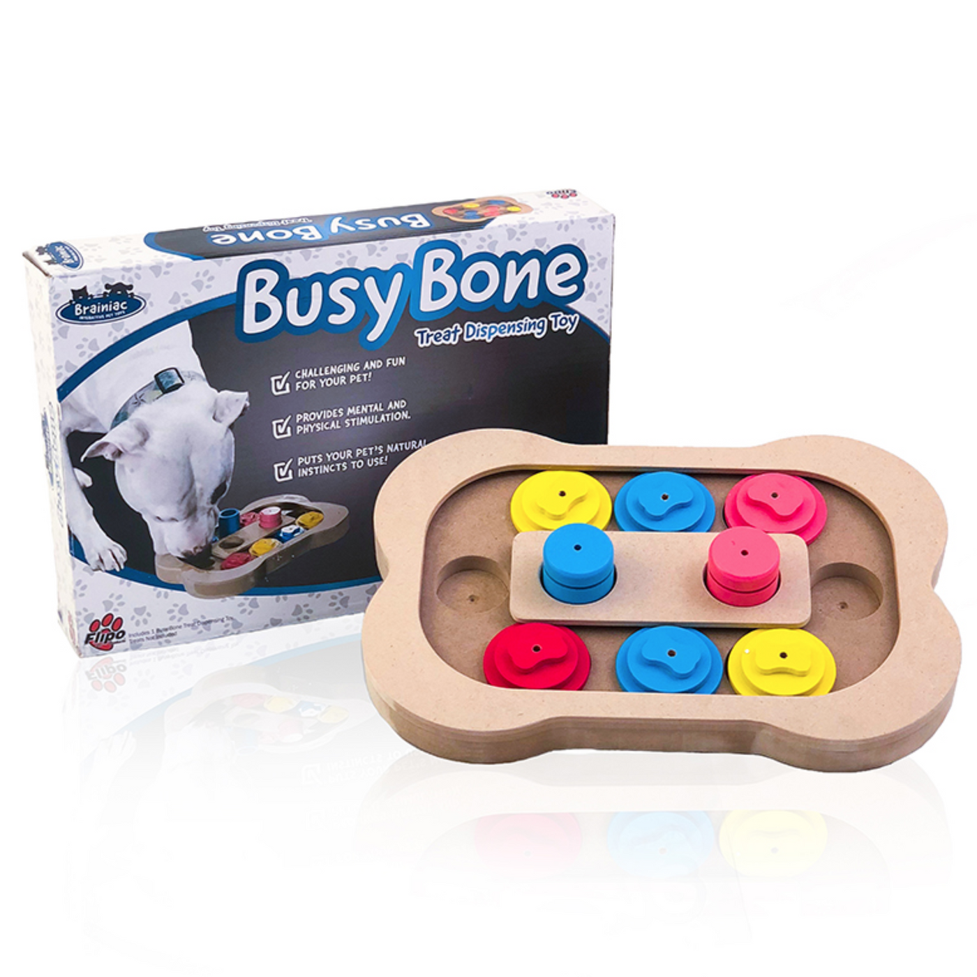 Brainiac Busy Bone Smart Pet Toy