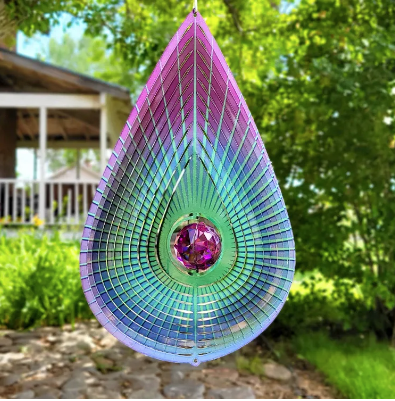 Purple Crystal Teardrop Spinner