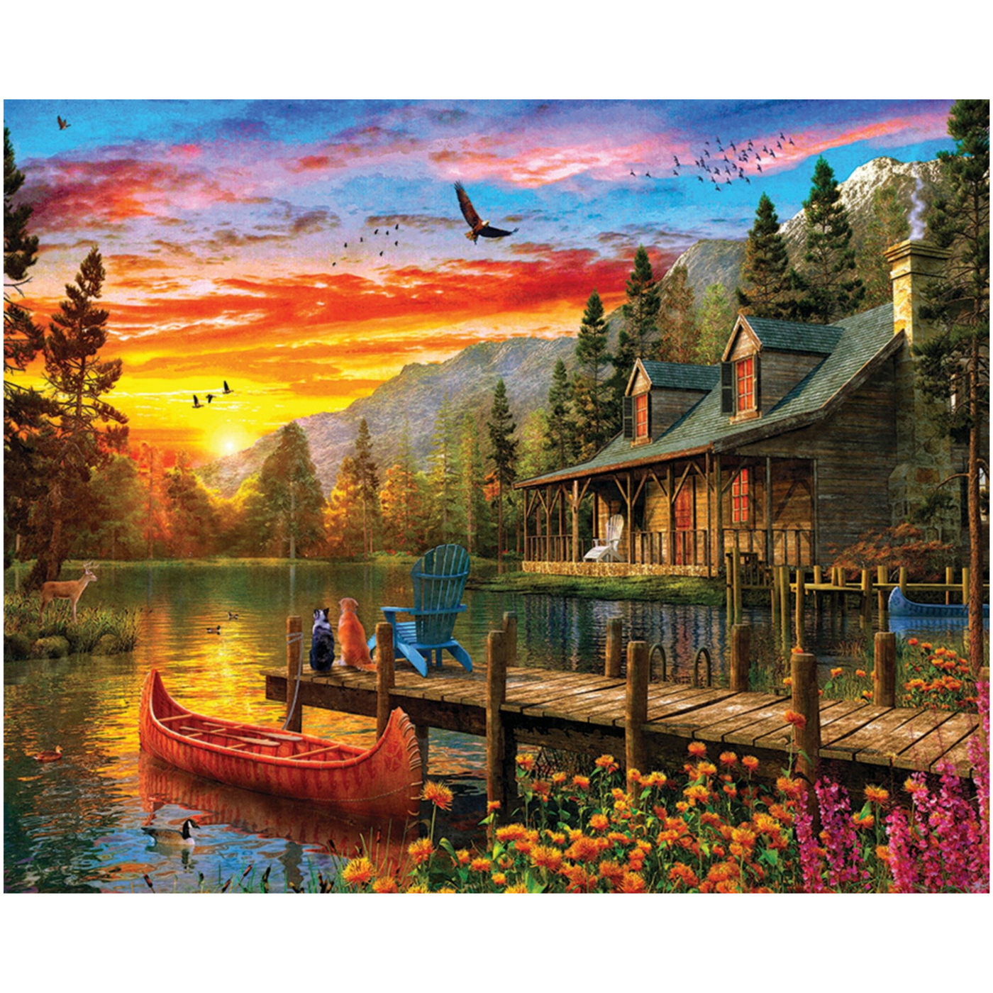 Cabin Evening 1000 Piece Jigsaw Puzzle