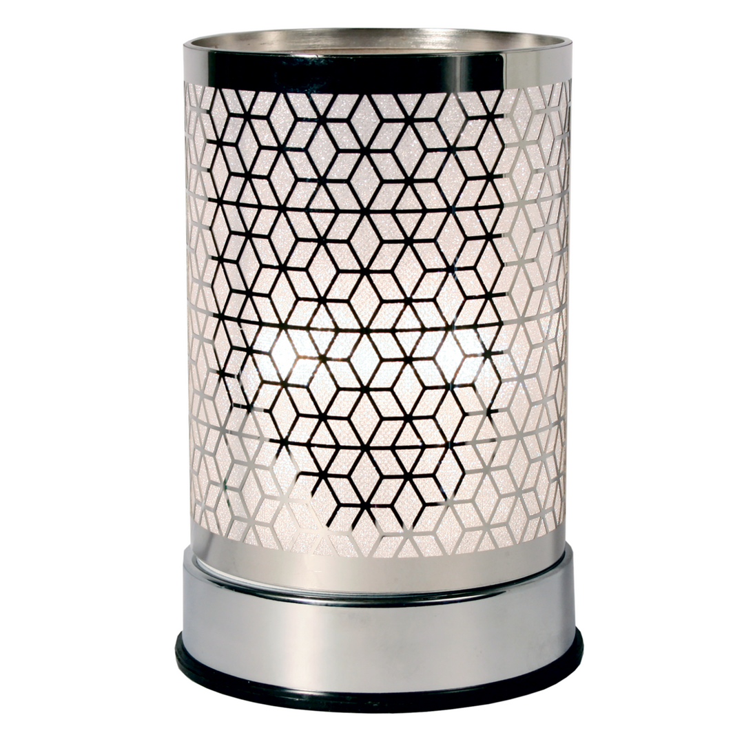 Silver Contempo Fragrance Touch Lantern Warmer