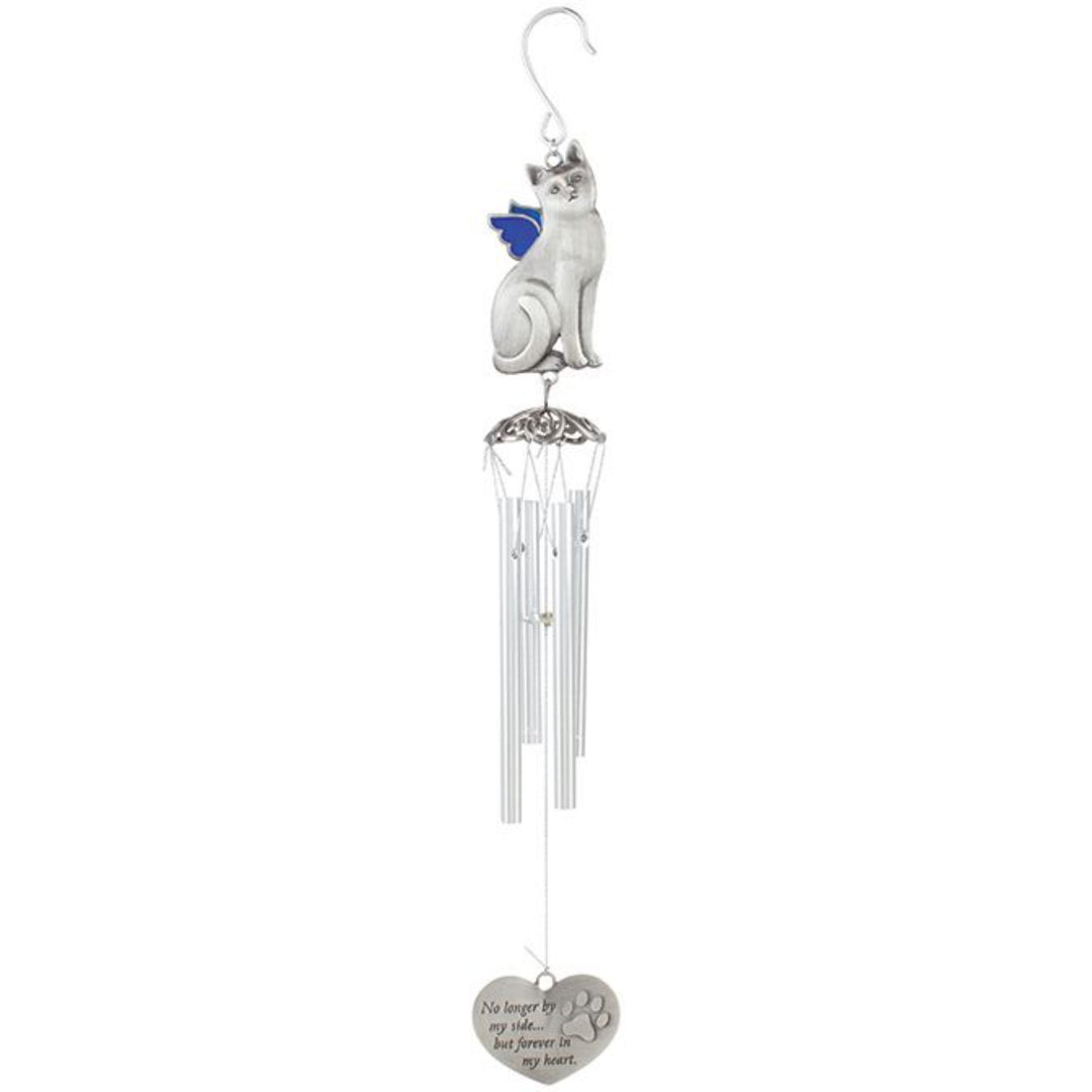 Forever Cat Pewter Wind Chime