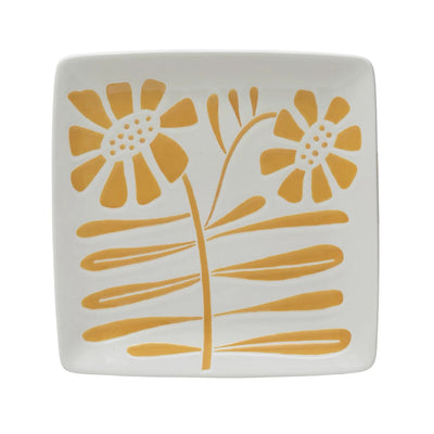 Hand Painted Flower Plate