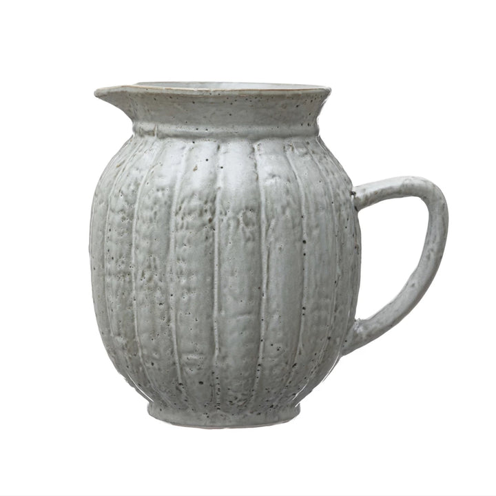 Fluted Stoneware Pitcher