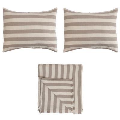 Striped Double Cloth Bed Set