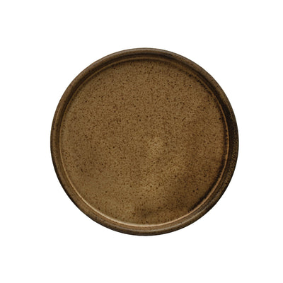 Brown Speckled Stoneware Plate
