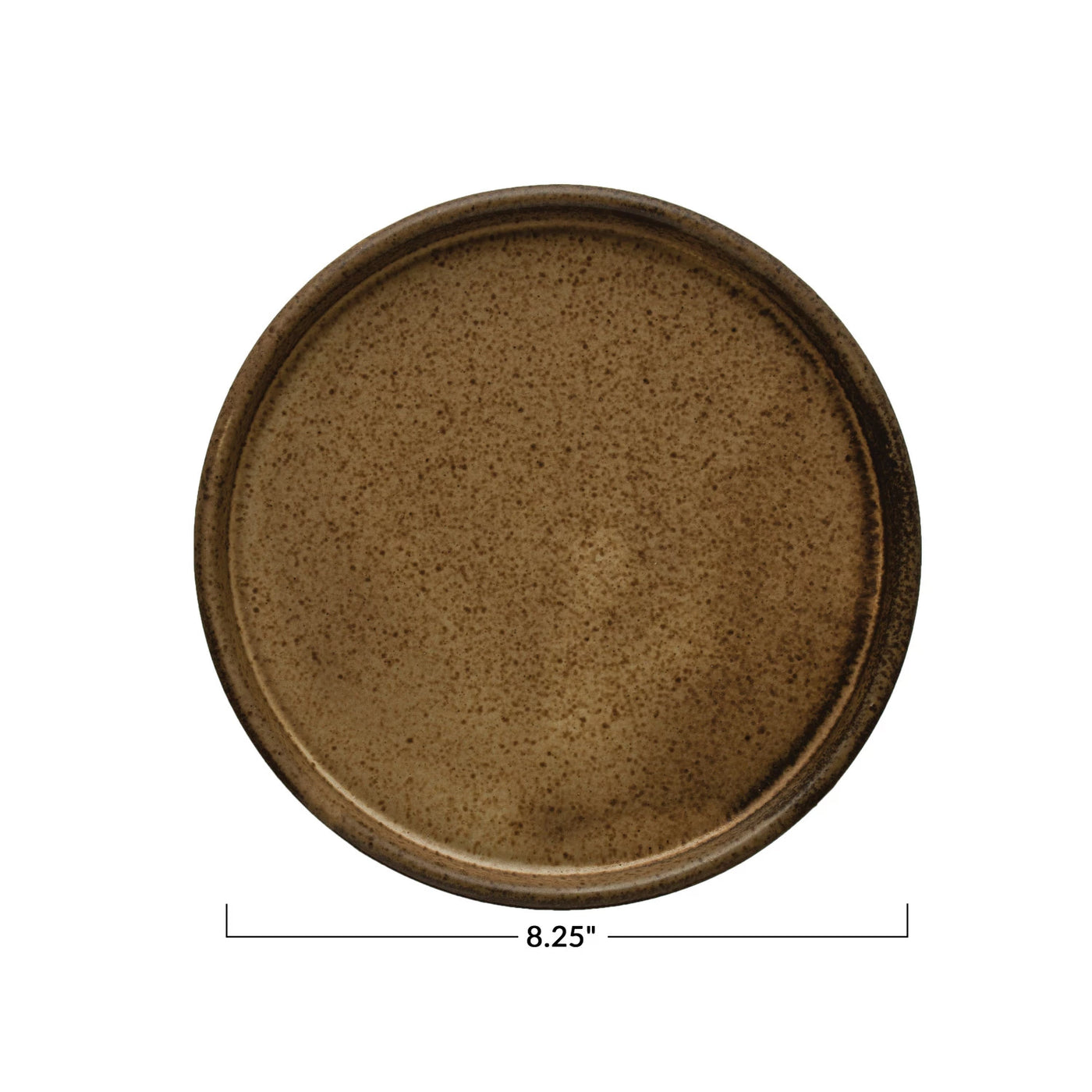 Brown Speckled Stoneware Plate