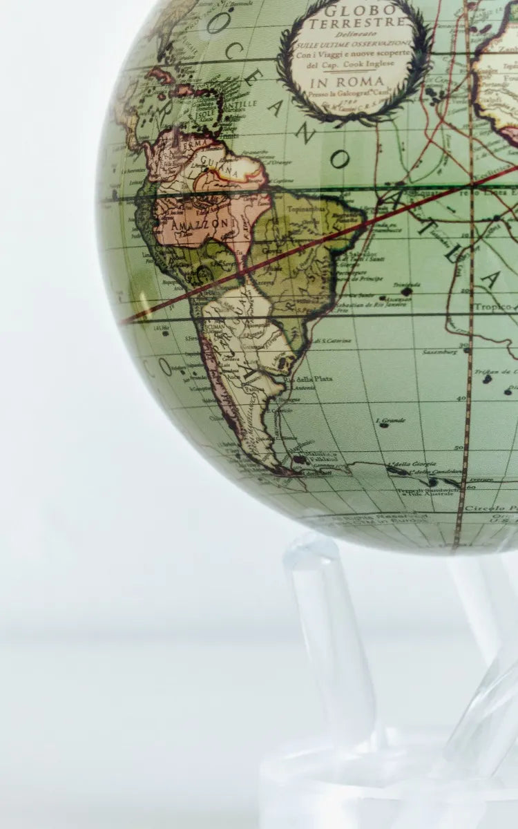 Antique Green Terrestrial Mova Globe