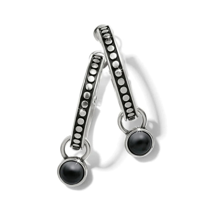 Brighton - Pebble Dot Onyx Reversible Hoop Earrings