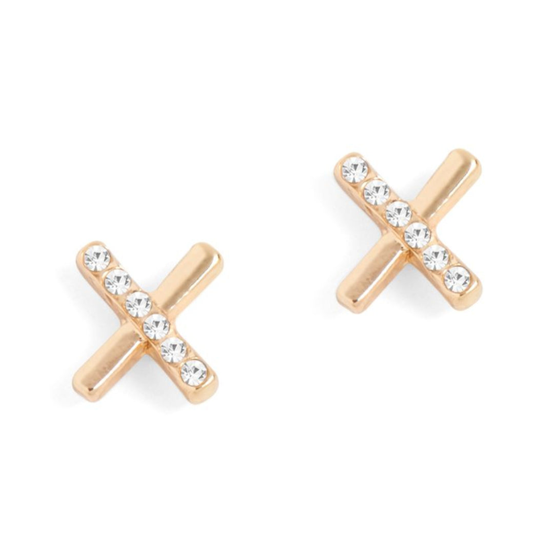Criss Cross Jeweled Earrings